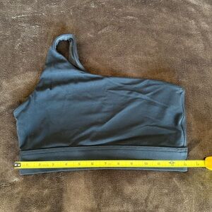 GlowMode Black One-Shoulder Sports Bra Size Medium